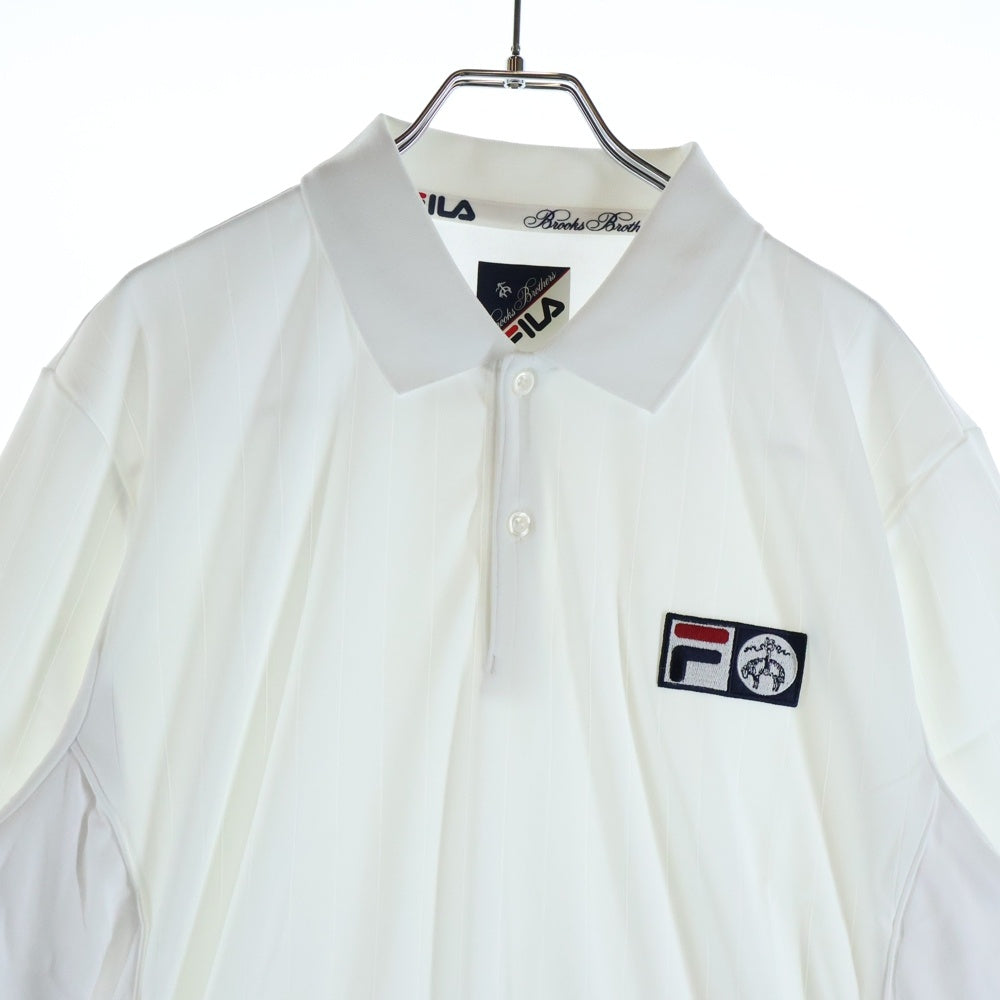 BROOKS BROTHERS(ブルックス ブラザーズ) × FILA (フィラ) S/S POLO SHIRT 半袖 ポロシャツ ホワイト 00165029