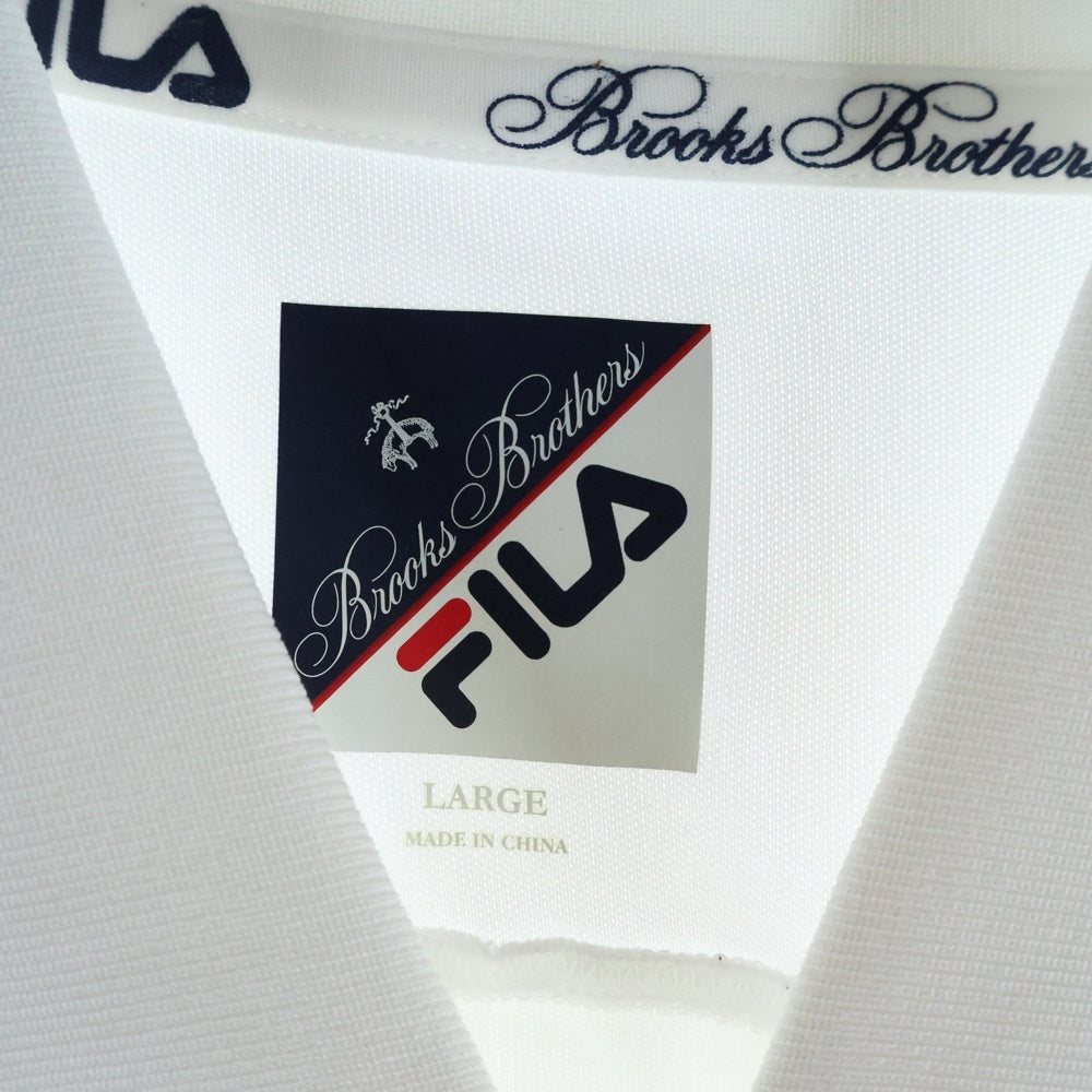 BROOKS BROTHERS(ブルックス ブラザーズ) × FILA (フィラ) S/S POLO SHIRT 半袖 ポロシャツ ホワイト 00165029