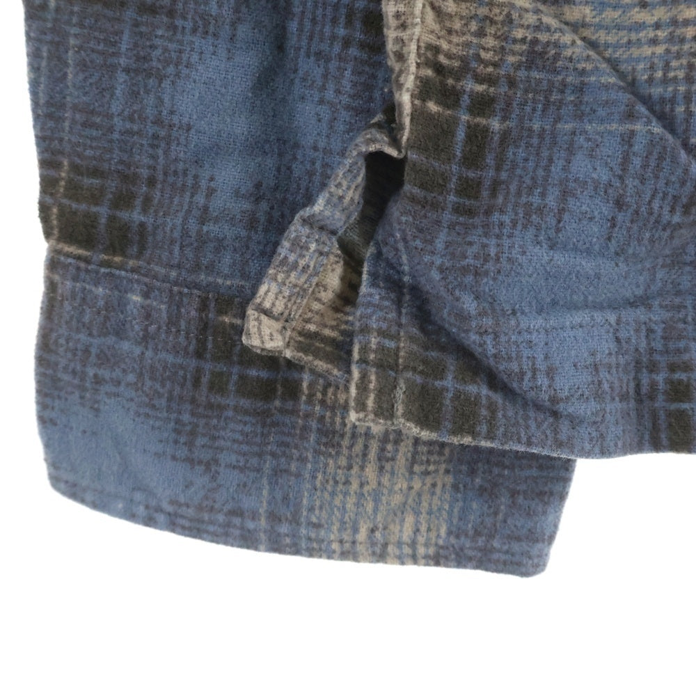 RRL(ダブルアールエル) OMBRE CHECK COTTON L/S SHIRT オンブレチェック コットン 長袖シャツ ブルー/ベージュ 782782395001