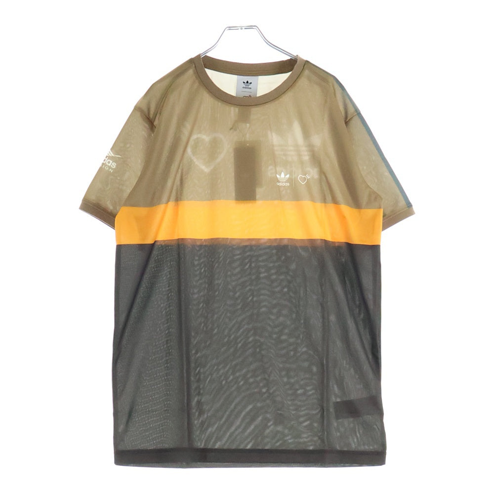 adidas(アディダス) ORIGINALS × HUMAN MADE (ヒューマンメイド) GRAPHIC TEE グラフィック 半袖Tシャツ カットソー ベージュ/オレンジ/ブラウン 5517-343-0609
