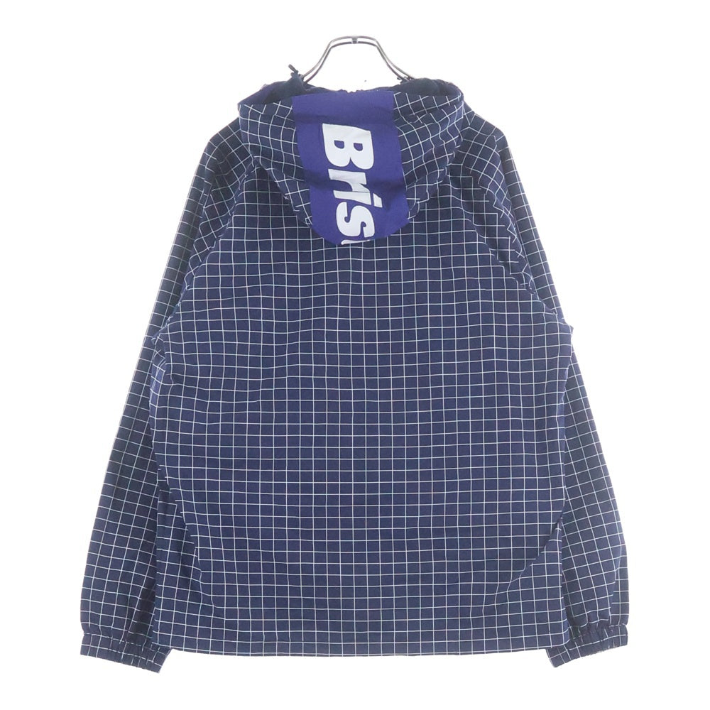 F.C.R.B./F.C.Real Bristol/FCRB(エフシーアールビー/エフシーレアルブリストル) 21SS × SOPHNET(ソフネット) CHECK ANORAK JACKET チェック アノラック ジャケット ブルー/ホワイト FCRB-210012 レディース