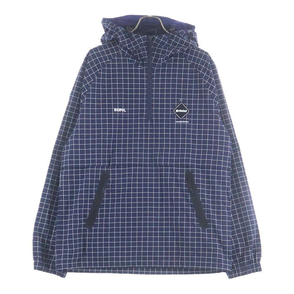 F.C.R.B./F.C.Real Bristol/FCRB(エフシーアールビー/エフシーレアルブリストル) 21SS × SOPHNET(ソフネット) CHECK ANORAK JACKET チェック アノラック ジャケット ブルー/ホワイト FCRB-210012 レディース