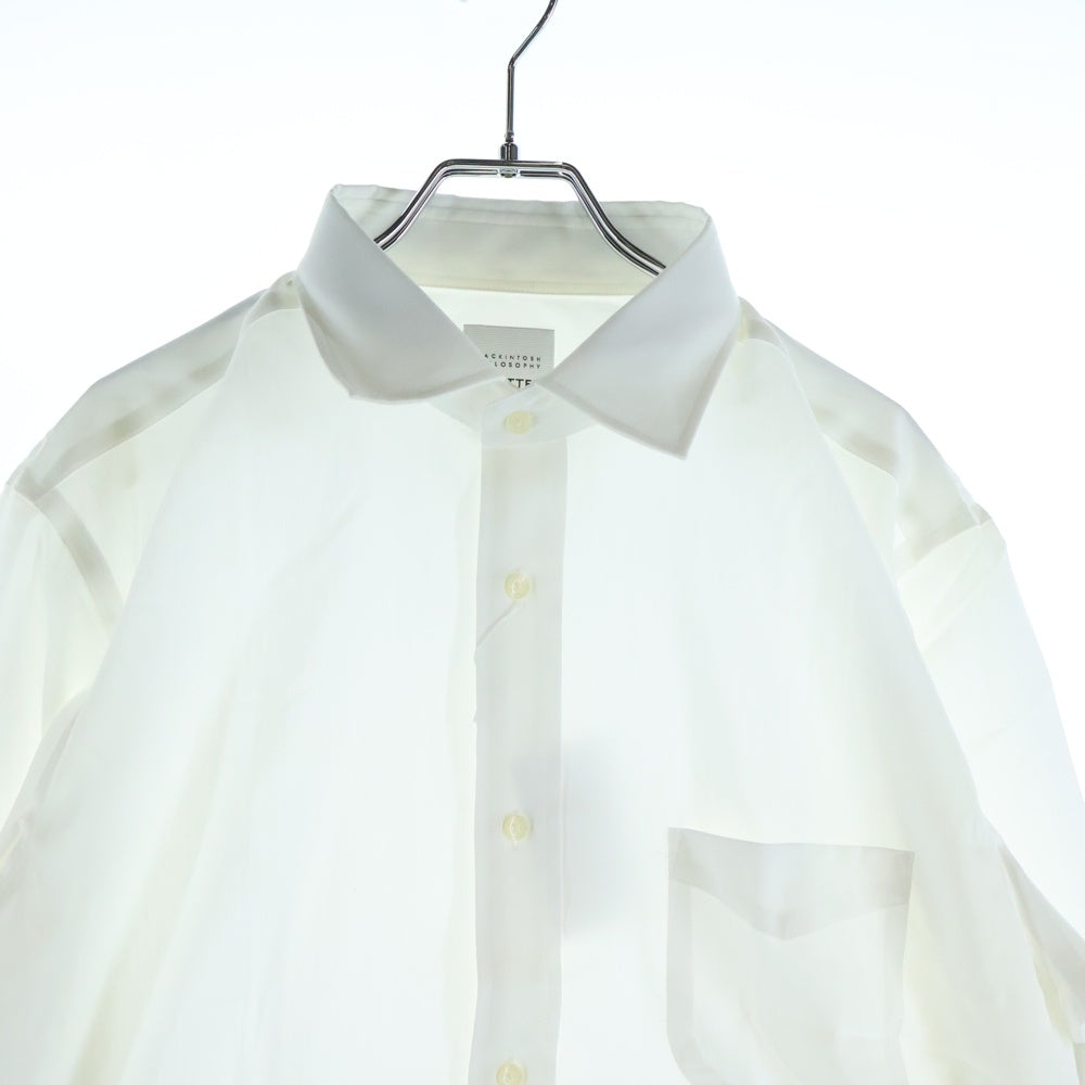 MACKINTOSH PHILOSOPHY(マッキントッシュフィロソフィー) TROTTER L/S SHIRT トロッター 長袖 ワイシャツ ホワイト H1M22-712-01