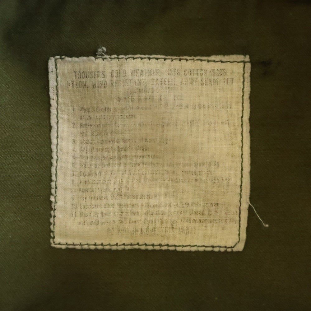 VINTAGE(ヴィンテージ) 60-70s U.S.ARMY M-65 SERVAL ZIP FIELD PANTS フィールドパンツ カーキ