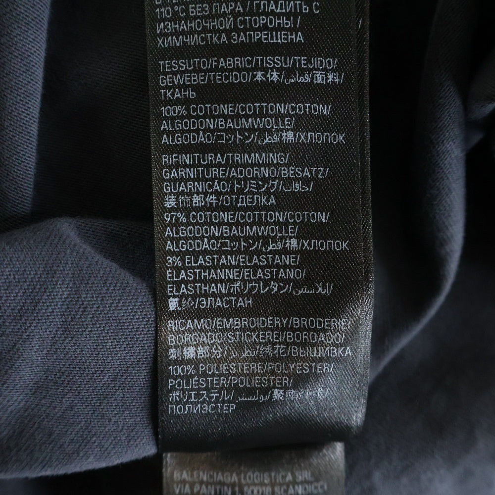 BALENCIAGA(バレンシアガ) Unity Sports Icon Biker 792354 TPVG9 ユニティ スポーツアイコン バイカー 半袖Tシャツ ブラック