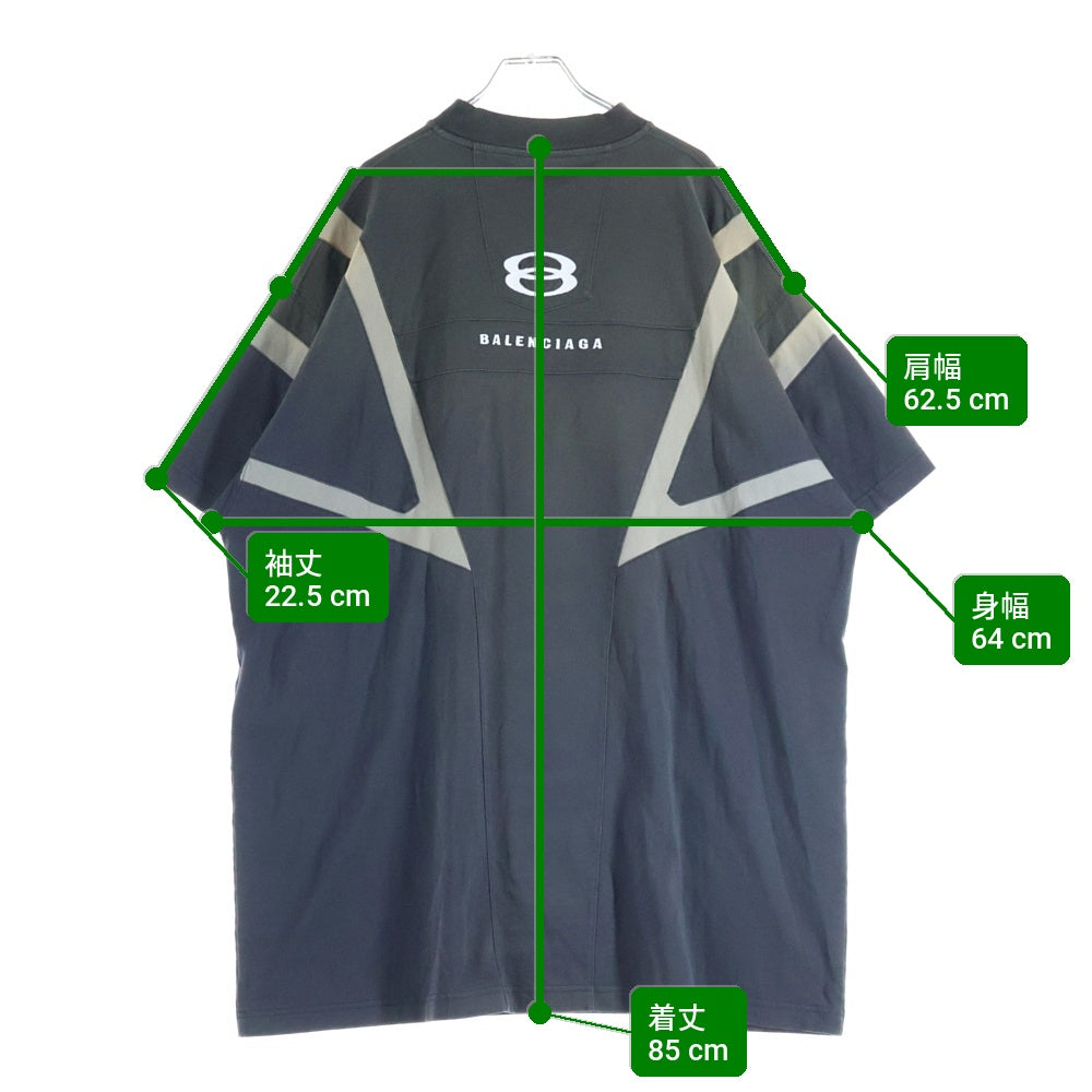 BALENCIAGA(バレンシアガ) Unity Sports Icon Biker 792354 TPVG9 ユニティ スポーツアイコン バイカー 半袖Tシャツ ブラック