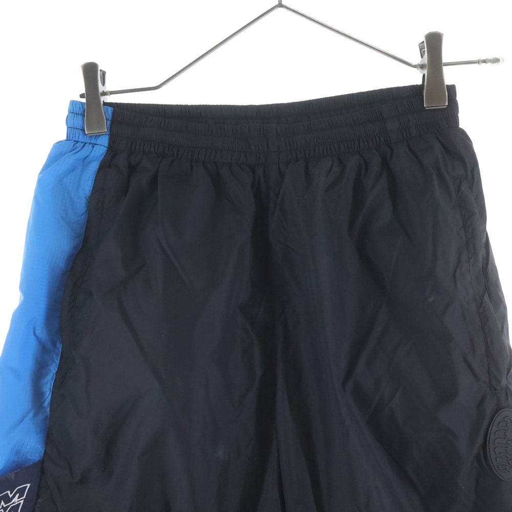 PAM(パム) SPACE IN SPACE TRACK PANTS スペースインスペース トラックナイロンパンツ ロゴ ブラック/ブルー