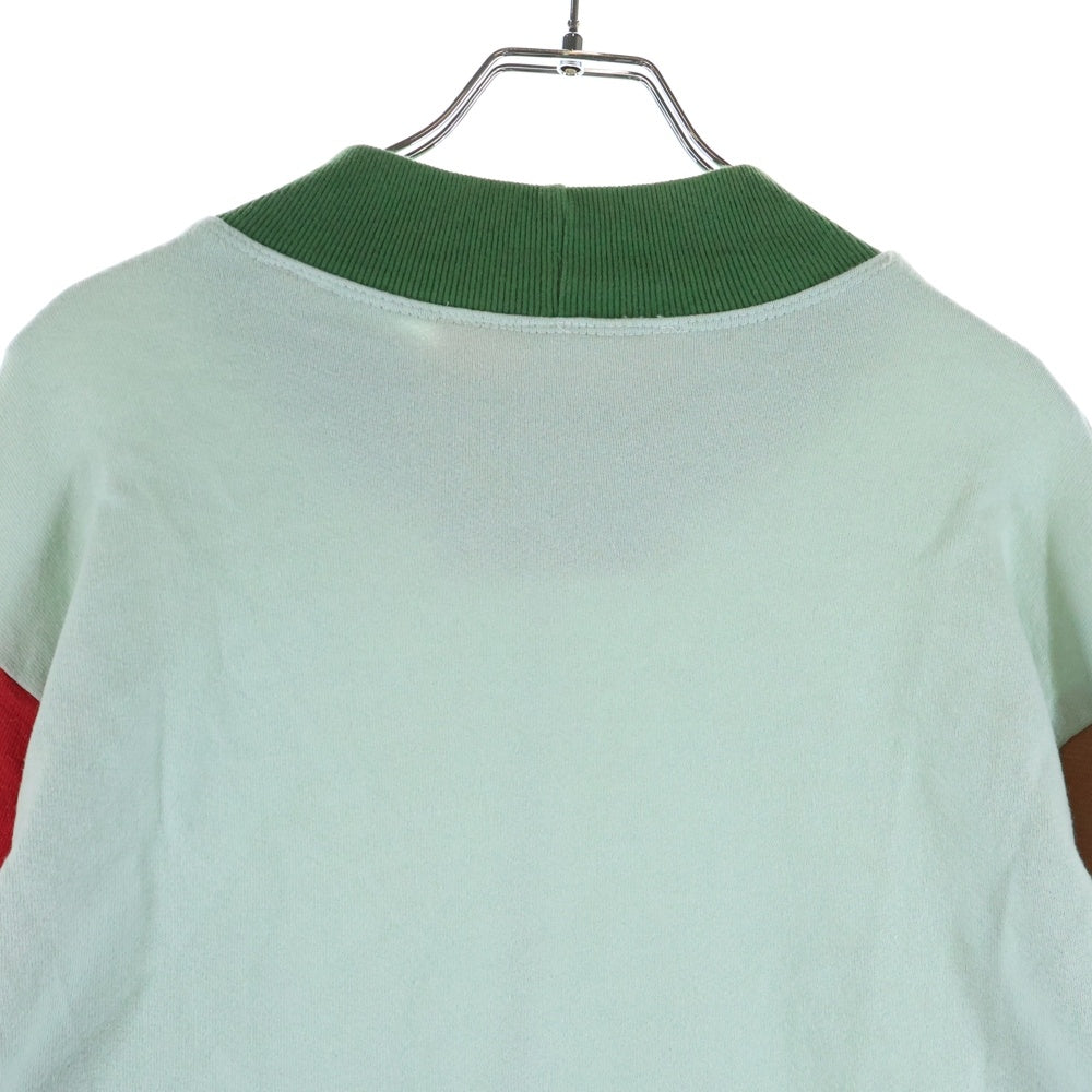 COME TEES(カムティーズ) 長袖モックネックマルチパネルカットソー マルチカラー