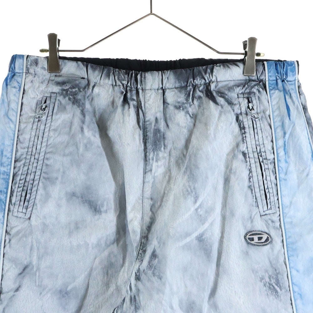 DIESEL(ディーゼル) 24AW P-TATE TRACK PANTS ダーティエフェクトナイロンパンツ グレー A14130