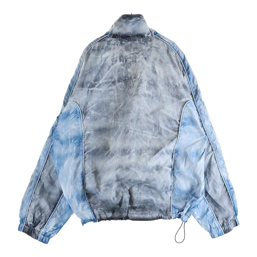 DIESEL(ディーゼル) 24AW J-CREED TRACK JACKET ダーティエフェクトナイロン ジップアップジャケット グレーA14130
