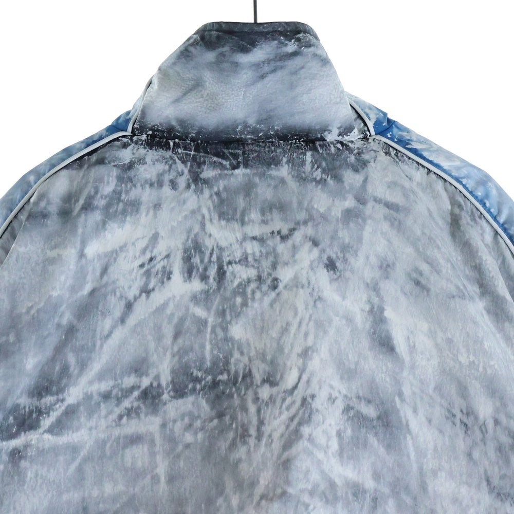 DIESEL(ディーゼル) 24AW J-CREED TRACK JACKET ダーティエフェクトナイロン ジップアップジャケット グレーA14130