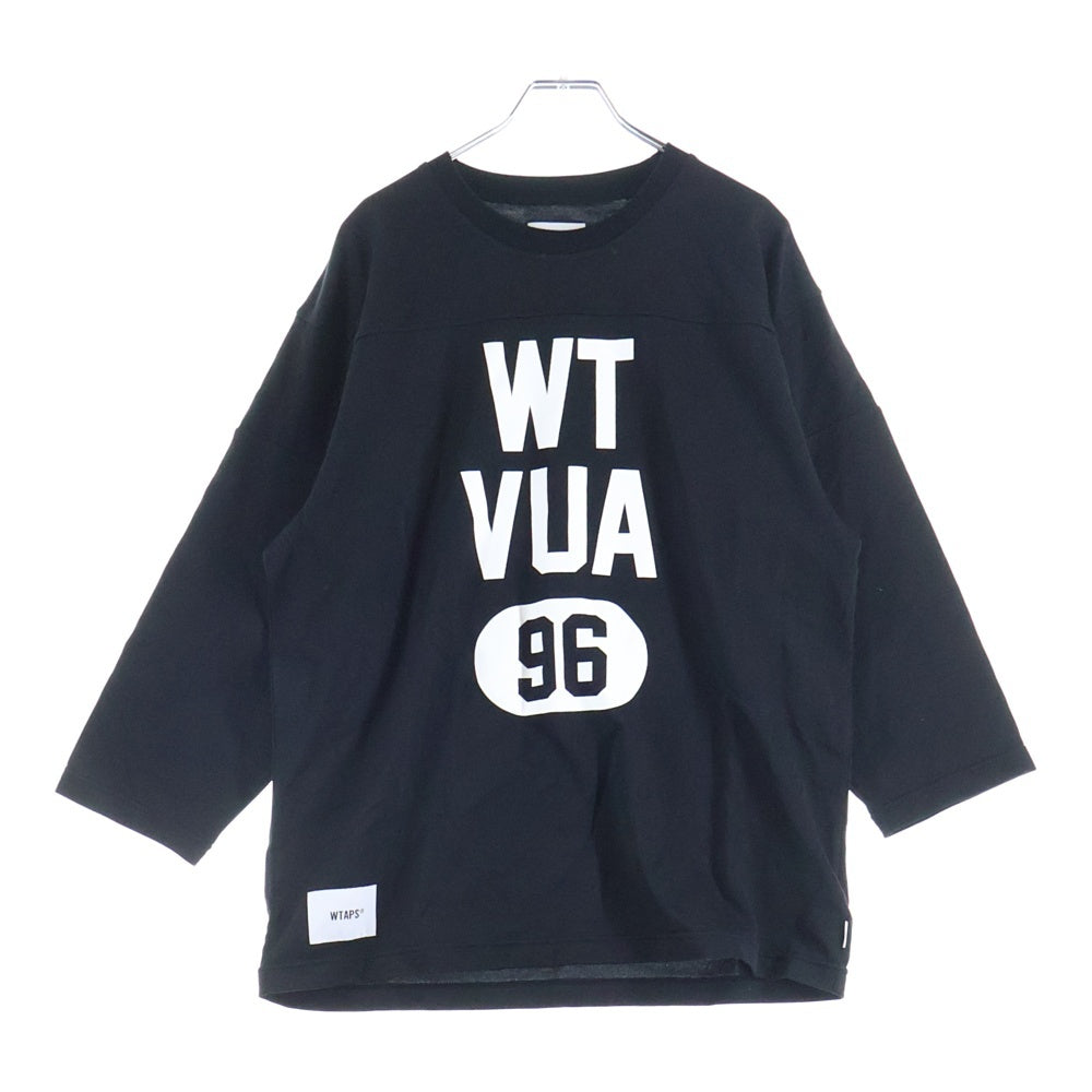 WTAPS(ダブルタップス) 24SS QB LS RACO ERA フットボール メッシュ 長袖カットソー Tシャツ ブラック 241ATDT-CSM18