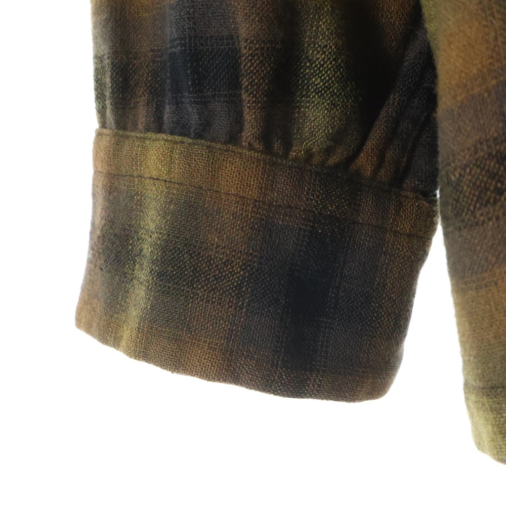 PENDLETON(ペンドルトン) 50-60s VINTAGE ヴィンテージ ボートシャツ バージン ウール チェック 長袖シャツ ブラウン