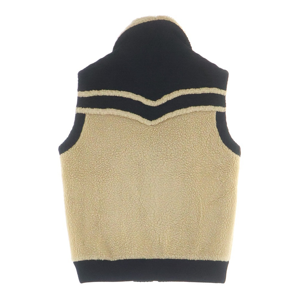 NUMBER (N)INE(ナンバーナイン) 03AW BOA FLEECE VEST カート期 ボアフリースベスト 裏地ペイズリー アイボリー/ブラック