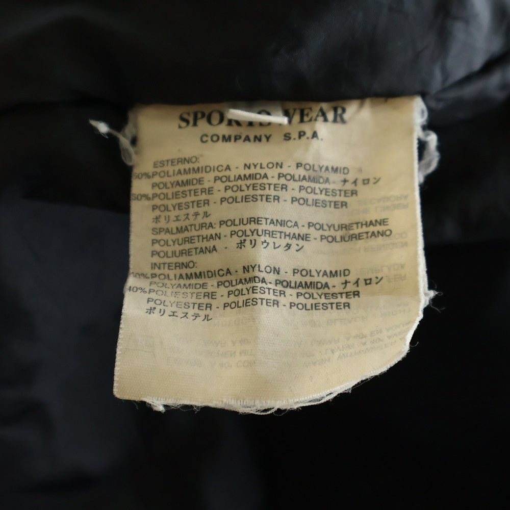 C.P. Company(シーピーカンパニー) 90S SPORTSWEAR HOODED PUFF COAT JACKET イタリア製 中綿ジャケット コート ブラック D-TK-6344 27184854/B