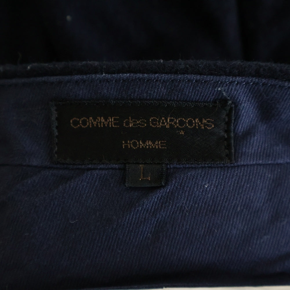 COMME des GARCONS HOMME(コムデギャルソンオム) AD1990 WOOL 2-TUCK WIDE TROUSERS SLACKS PANTS 田中オム ウール 2タック ワイド スラックス パンツ ネイビー HP-0827L