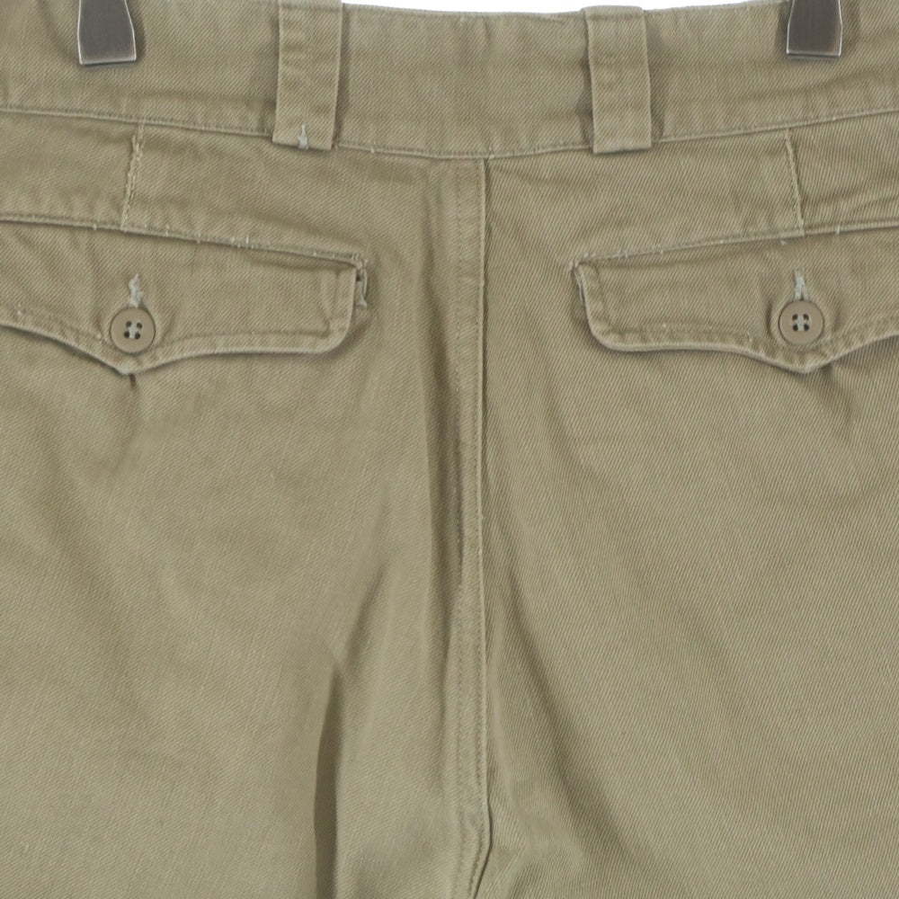VINTAGE(ヴィンテージ) 50-60S FRENCH ARMY M52 SHORT MILITARY PANTS フランス軍 ミリタリー ショート パンツ チノ ショーツ ベージュ