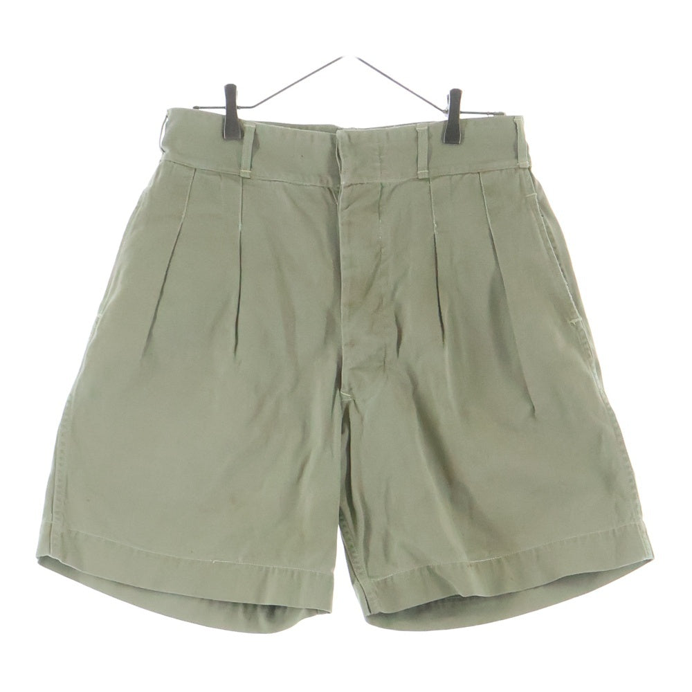 VINTAGE(ヴィンテージ) 40S US ARMY 2 TUCK SHORT MILITARY PANTS アメリカ軍 ミリタリー 2タック ショート パンツ チノ ショーツ ベージュ