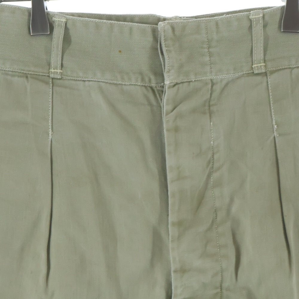 VINTAGE(ヴィンテージ) 40S US ARMY 2 TUCK SHORT MILITARY PANTS アメリカ軍 ミリタリー 2タック ショート パンツ チノ ショーツ ベージュ