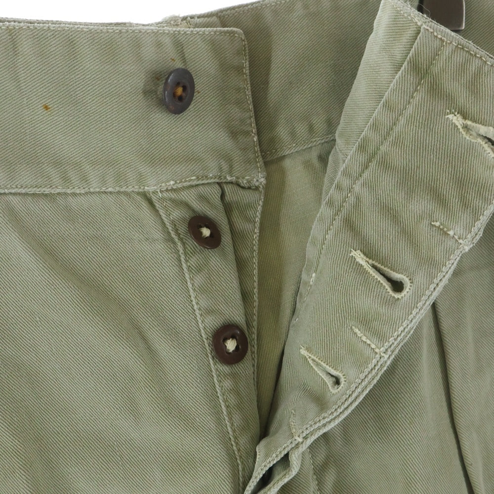 VINTAGE(ヴィンテージ) 40S US ARMY 2 TUCK SHORT MILITARY PANTS アメリカ軍 ミリタリー 2タック ショート パンツ チノ ショーツ ベージュ