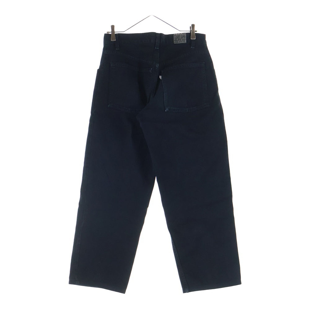 Levi's(リーバイス) 90-00S SILVERTAB BLACK DENIM PANTS シルバータブ 後染め ボタン裏513 スモールe ワイド ジップアップ デニムパンツ ブラック
