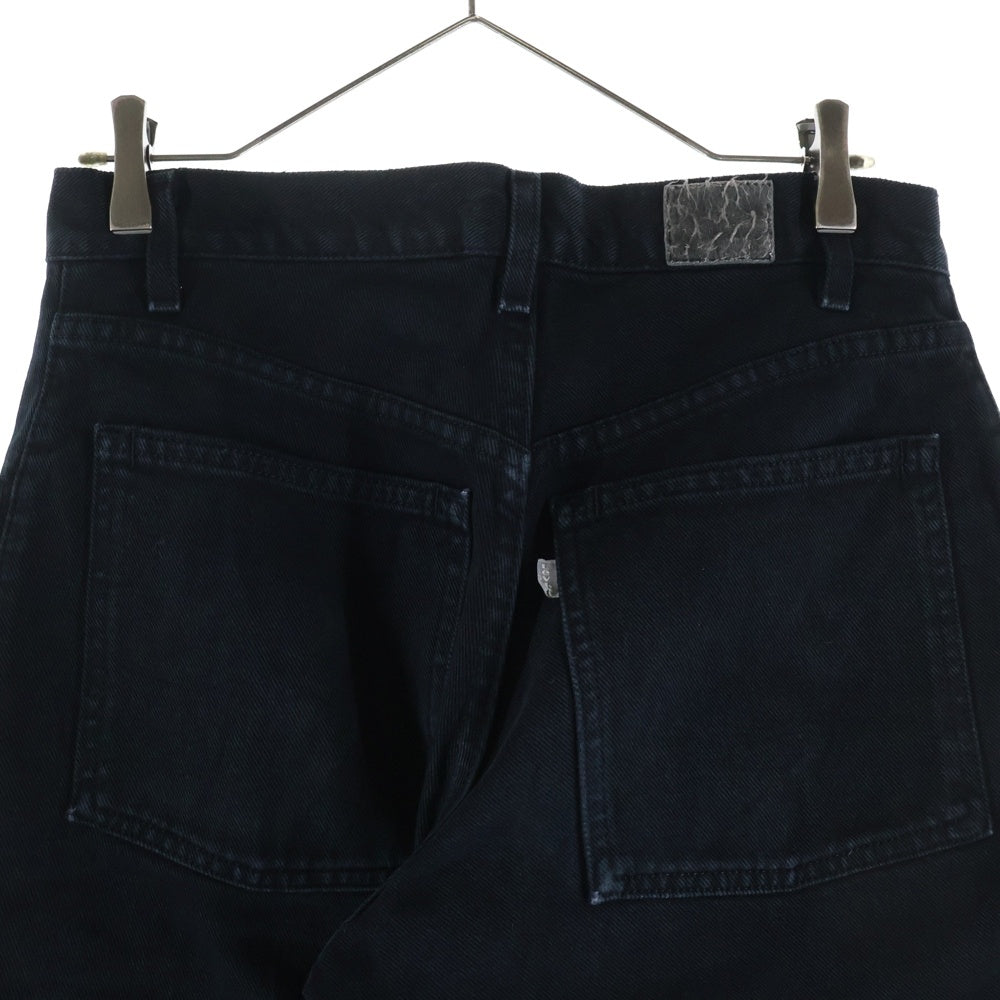 Levi's(リーバイス) 90-00S SILVERTAB BLACK DENIM PANTS シルバータブ 後染め ボタン裏513 スモールe ワイド ジップアップ デニムパンツ ブラック