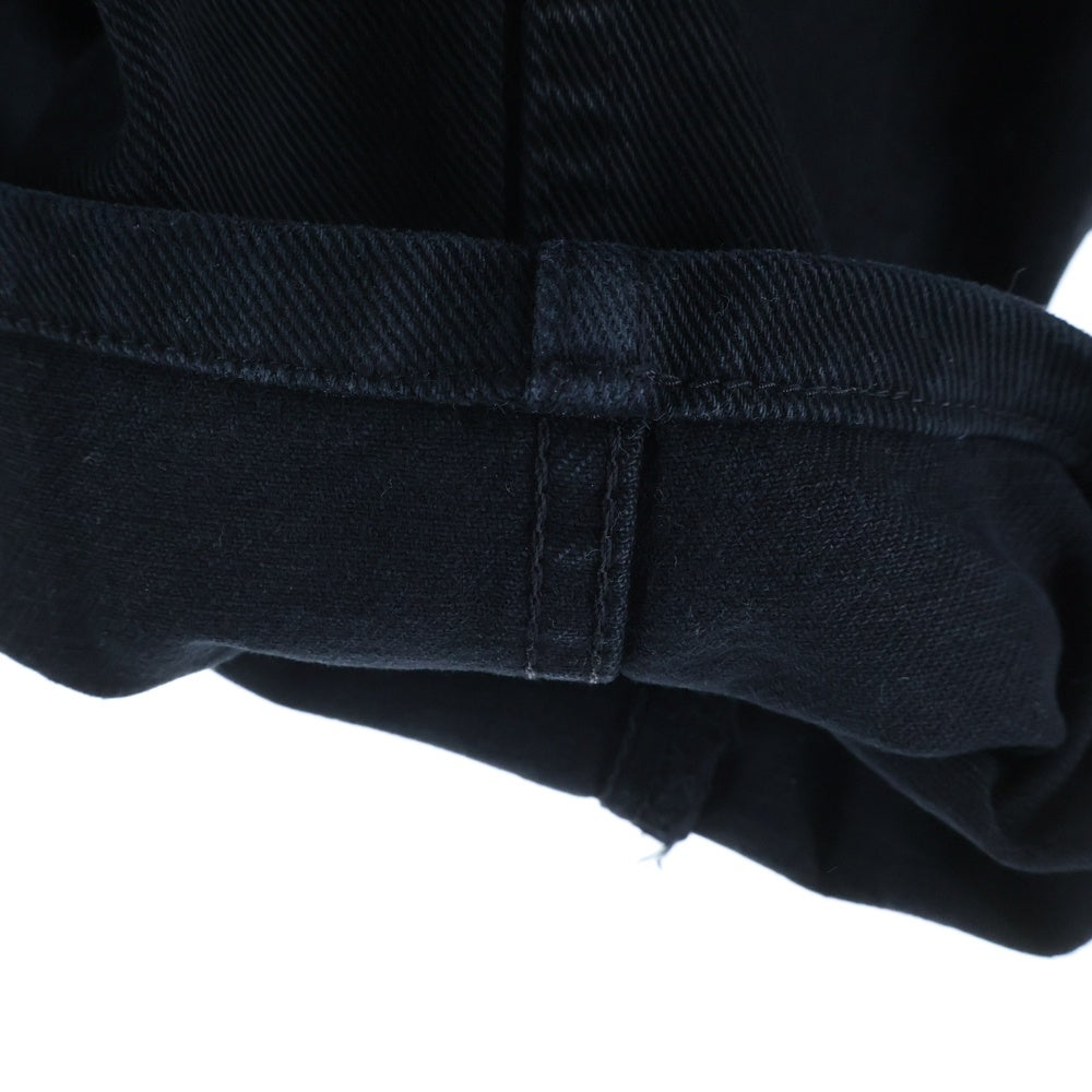 Levi's(リーバイス) 90-00S SILVERTAB BLACK DENIM PANTS シルバータブ 後染め ボタン裏513 スモールe ワイド ジップアップ デニムパンツ ブラック