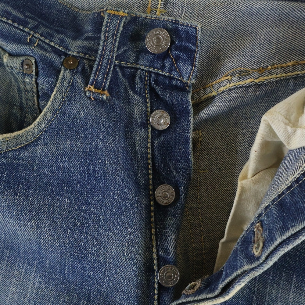 Levi's(リーバイス) 40-50S VINTAGE ヴィンテージ 501XX 47モデル後期 53モデル前期 過渡期 BIG E 隠しリベット Vステッチ ボタン裏14 両面タブ デニムパンツ インディゴ