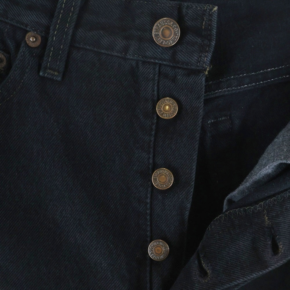 Levi's(リーバイス) 90S 501 BLACK DENIM PANTS USA製 後染め ボタン裏552 スモールe デニムパンツ ブラック