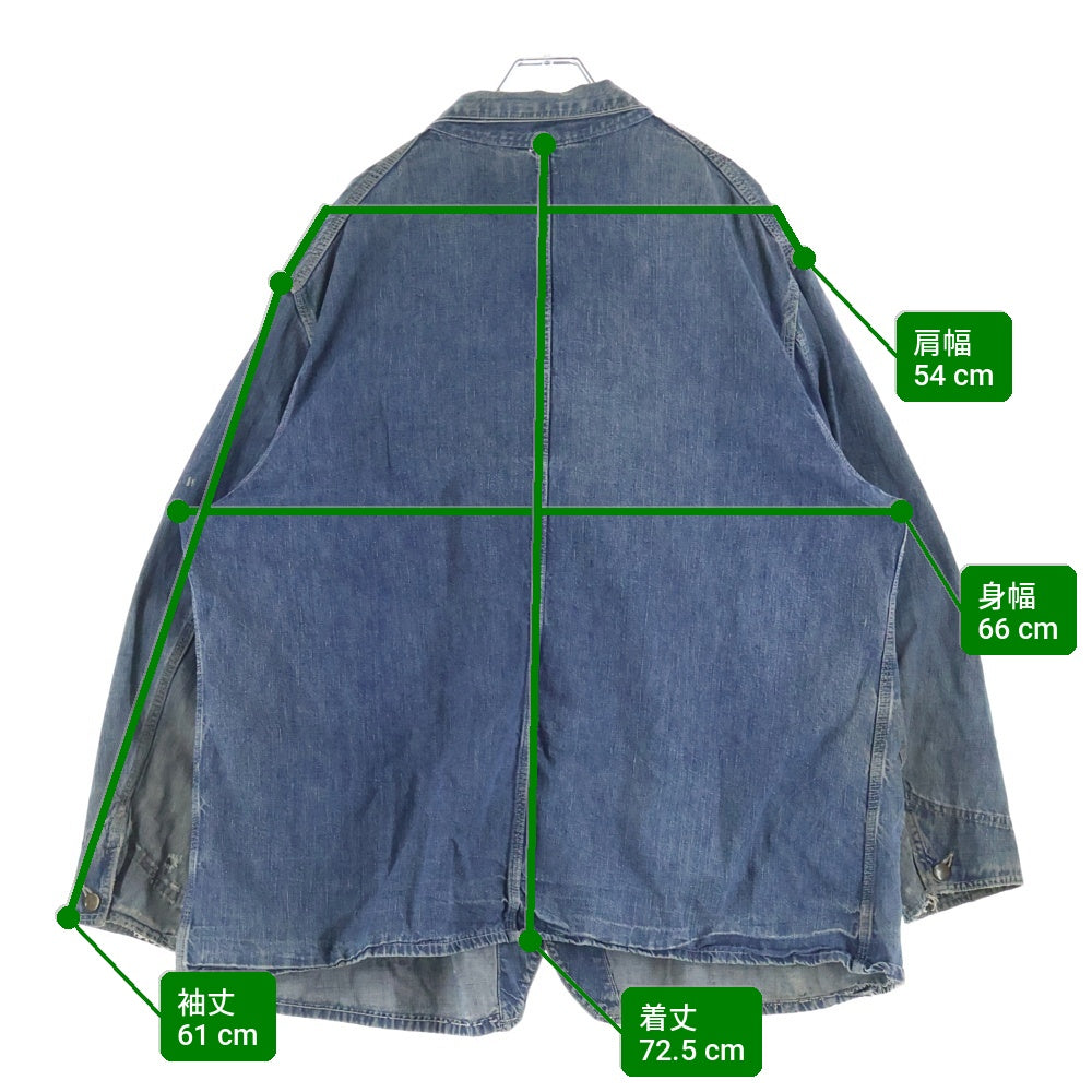 VINTAGE(ヴィンテージ) 40-50S HERCULES (ヘラクレス) DENIM COVERALL デニム カバーオール ジャケット インディゴ