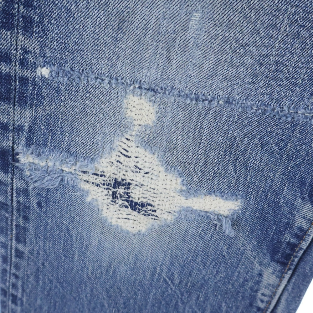 Levi's(リーバイス) 60-70S BIG E 後期 足長R 並行ステッチ ボタン裏2 デニムパンツ インディゴ