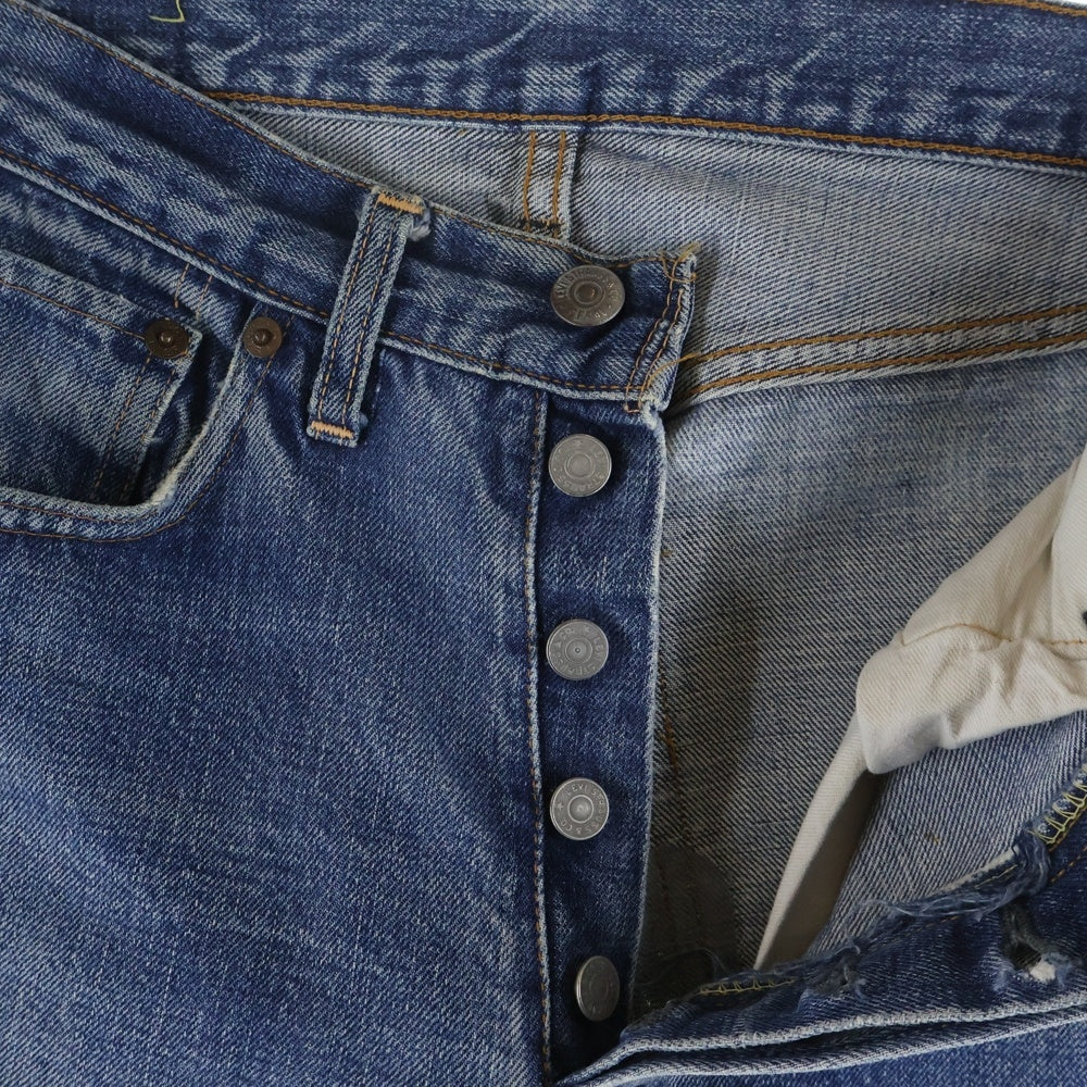Levi's(リーバイス) 60-70S BIG E 後期 足長R 並行ステッチ ボタン裏2 デニムパンツ インディゴ