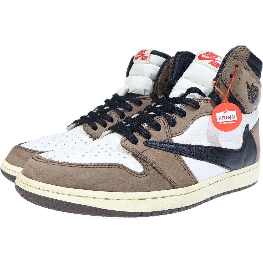 NIKE(ナイキ) ×TRAVIS SCOTT AIR JORDAN 1 RETRO HIGH OG TS SP CD4487-100 トラヴィススコット エアジョーダン1 ハイカットスニーカー ブラウン/ホワイト US11/JP29cm