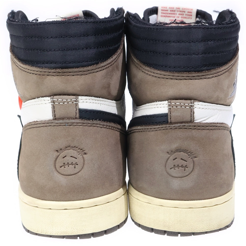 NIKE(ナイキ) ×TRAVIS SCOTT AIR JORDAN 1 RETRO HIGH OG TS SP CD4487-100 トラヴィススコット エアジョーダン1 ハイカットスニーカー ブラウン/ホワイト US11/JP29cm