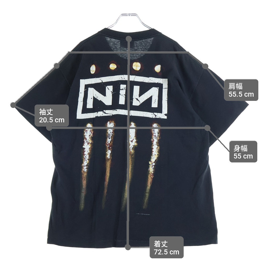 VINTAGE(ヴィンテージ) 90S NINE INCH NAILS 1994 THE DOWNWARD SPIRAL TEE LEE ナイン インチ ネイルズ ダウンワード スパイラル 両面プリント バンド Tシャツ カットソー ブラック