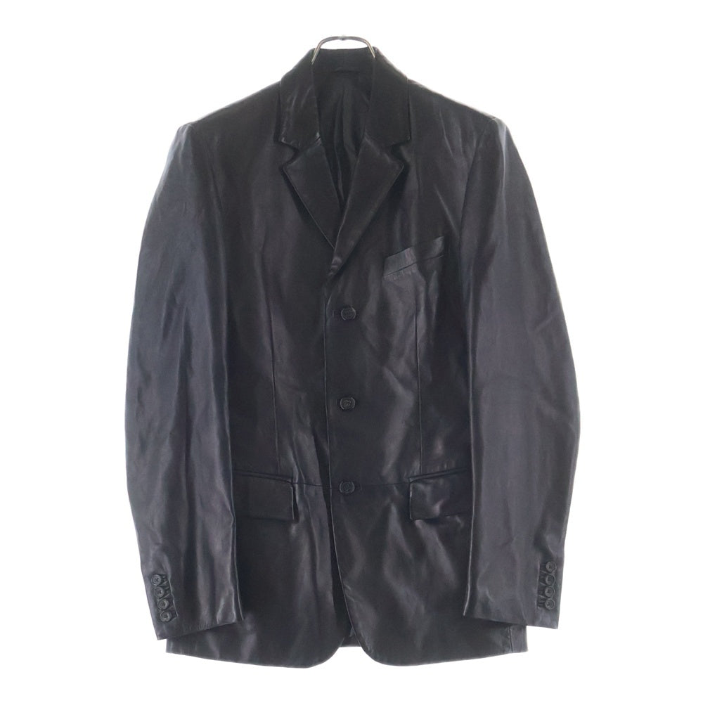 JIL SANDER(ジルサンダー) LEATHER 3B SINGLE TAILORED JACKET レザー テーラードジャケット ブラック
