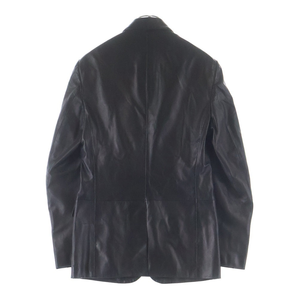 JIL SANDER(ジルサンダー) LEATHER 3B SINGLE TAILORED JACKET レザー テーラードジャケット ブラック
