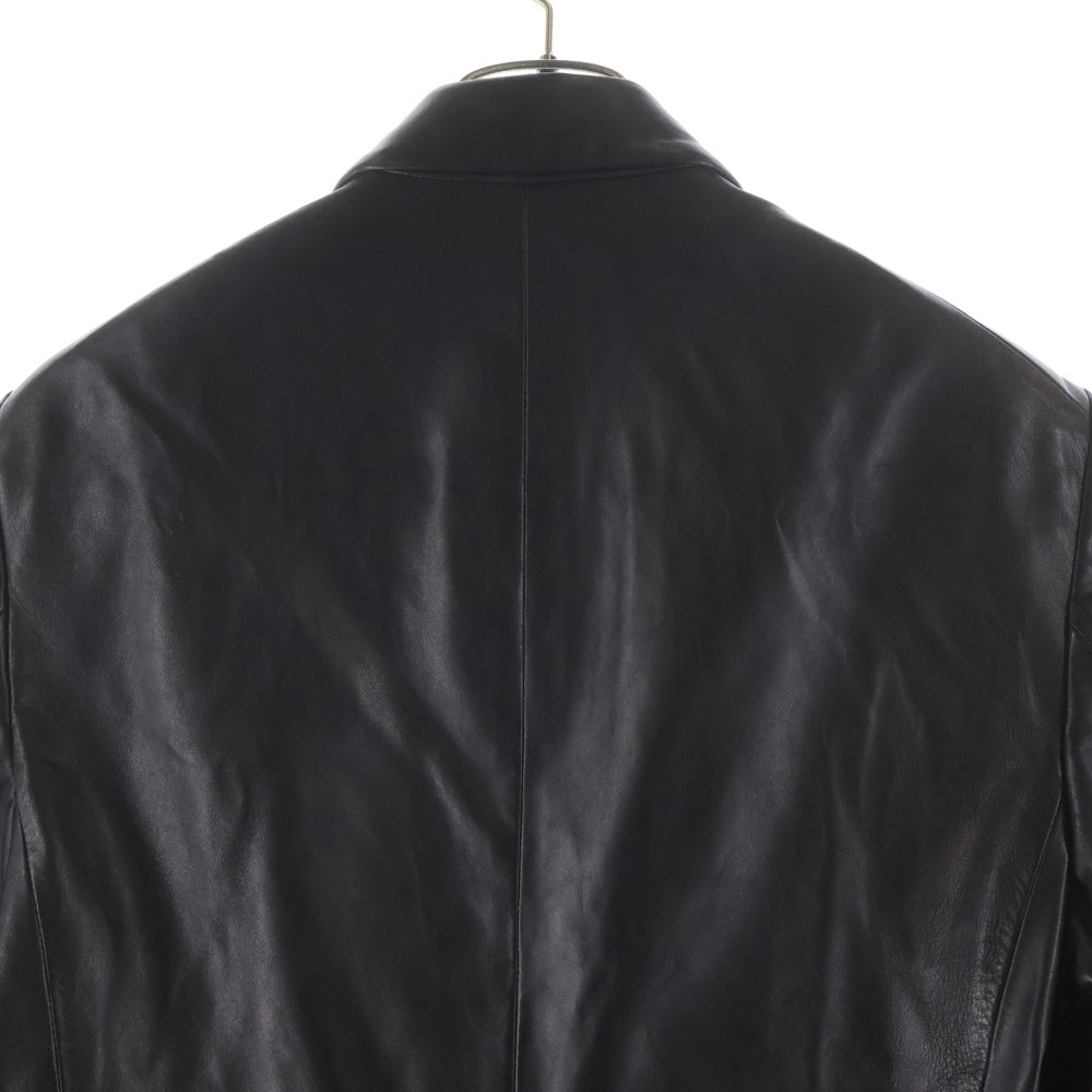 JIL SANDER(ジルサンダー) LEATHER 3B SINGLE TAILORED JACKET レザー テーラードジャケット ブラック