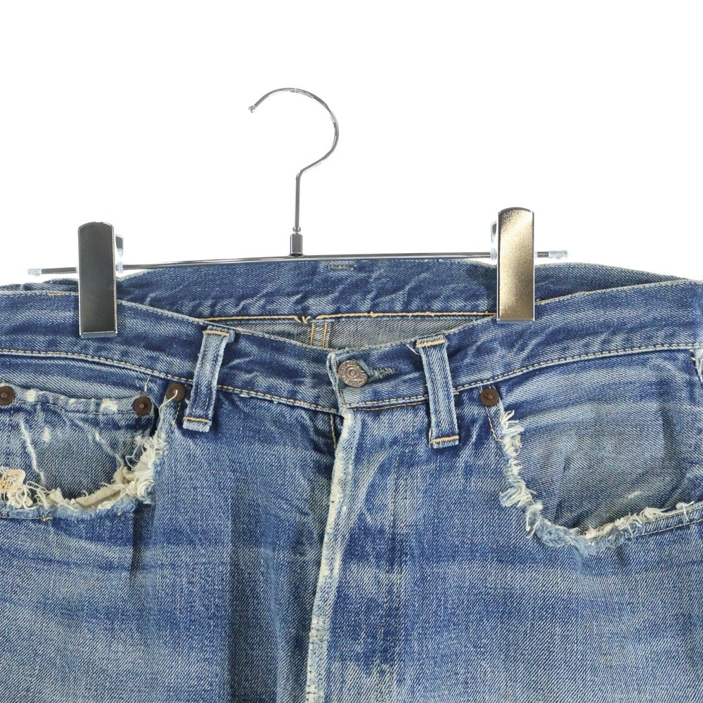 Levi's(リーバイス) 50S VINTAGE 501XX 53model BIG E 革パッチ 通常R ボタン裏無刻印 Vステッチ オフセット 隠しリベット 両面タブ デニム パンツ インディゴ