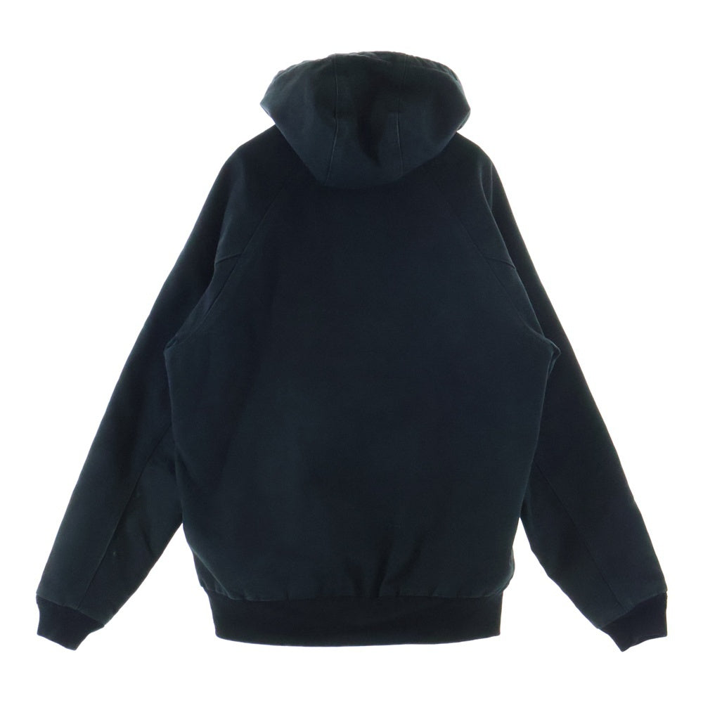 CARHARTT(カーハート) Black Quilted Hooded Jacket J268 BLK メキシコ製 裏地キルティング ジップアップ フードジャケット ブラック