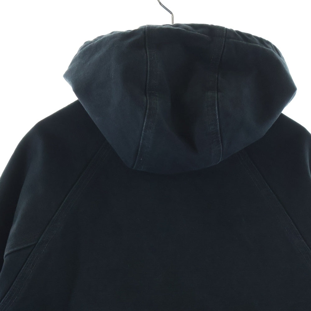 CARHARTT(カーハート) Black Quilted Hooded Jacket J268 BLK メキシコ製 裏地キルティング ジップアップ フードジャケット ブラック