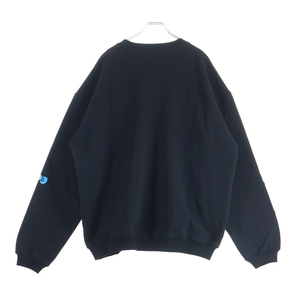 COIN PARKING DELIVERY(コインパーキングデリバリー) ×SANRIO CHARACTERS SWEAT SHIRT CPDSC-KT14 ×サンリオキャラクターズ クルーネック長袖スウェットトレーナー ブラック