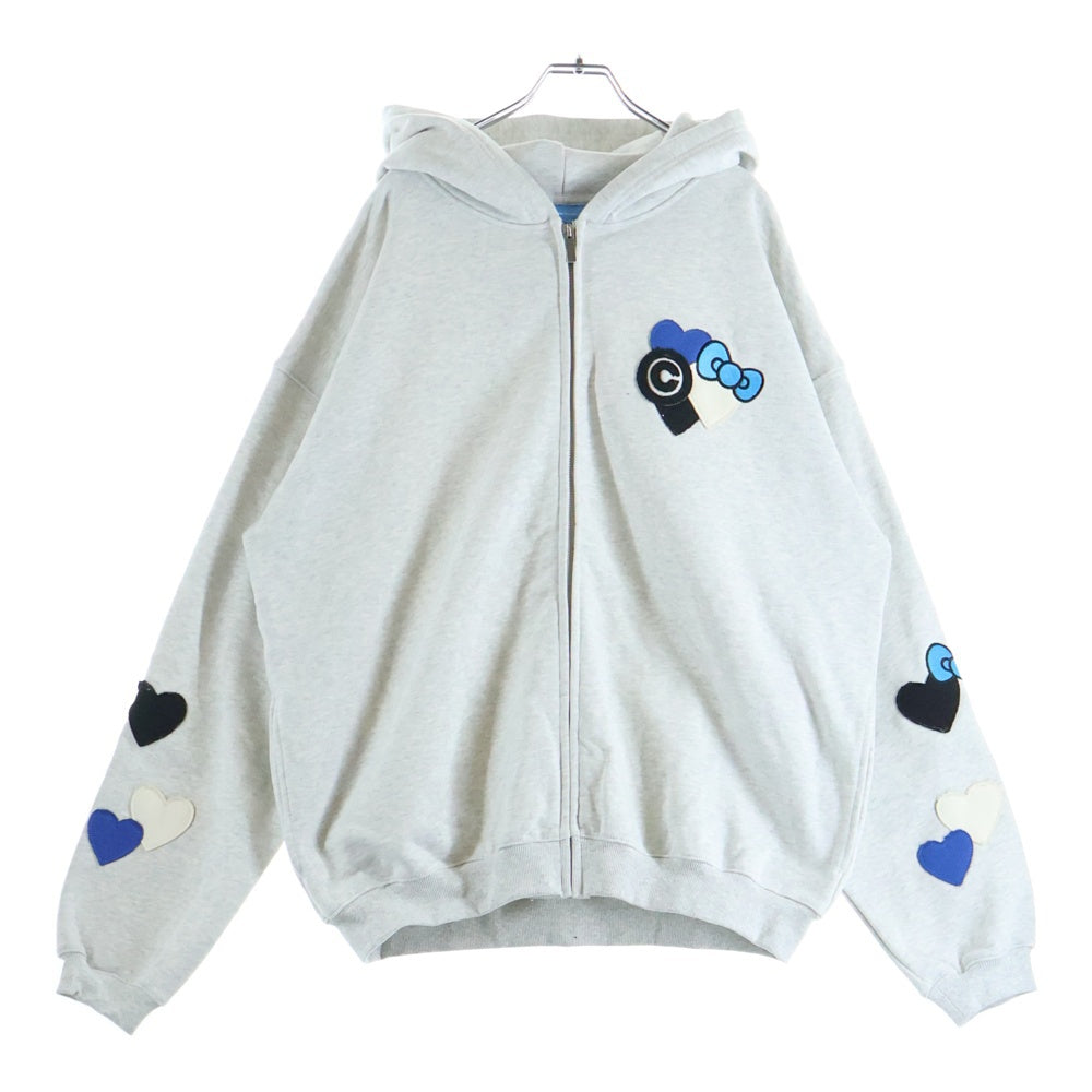 COIN PARKING DELIVERY(コインパーキングデリバリー) ×SANRIO CHARACTERS SWEAT ZIPUP HOODIE CPDSC-KT17 ×サンリオキャラクターズ スウェットジップアップパーカー グレー