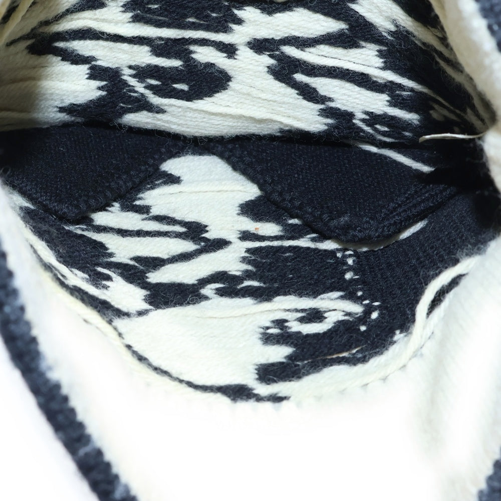 VINTAGE(ヴィンテージ) 90s GRATEFUL DEAD KNIT BEANIE USA製 グレイトフルデッド ニット帽 ビーニー ブラック/ホワイト