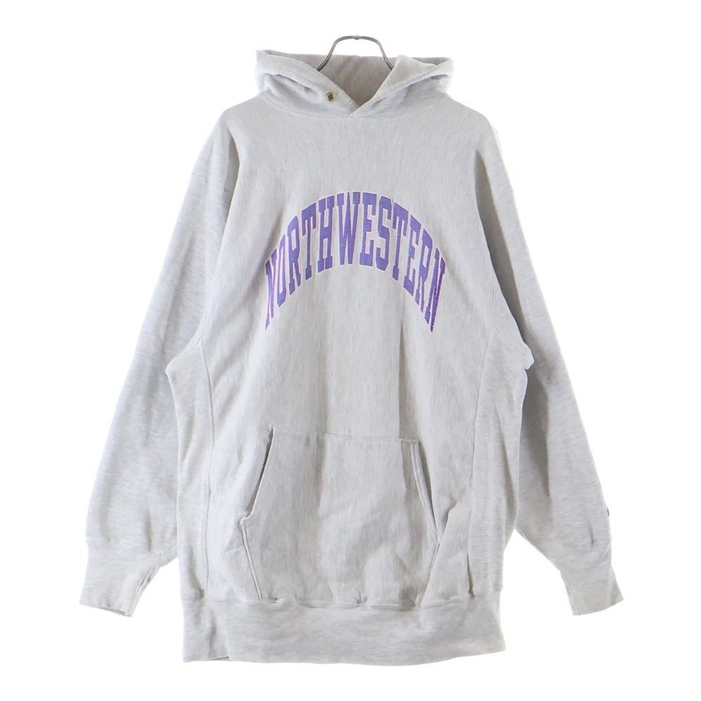 CHAMPION(チャンピオン) 90S VINTAGE REVERSE WEAVE NORTH WESTERN PULLOVER HOODIE PARKA メキシコ製 リバースウィーブ プルオーバー フーディー パーカー グレー