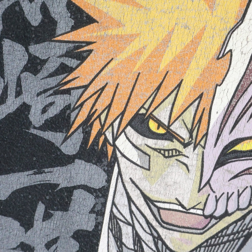 VINTAGE(ヴィンテージ) 00s BLEACH ブリーチ 黒崎一護 ホロウ フロントプリント 半袖Tシャツカットソー ブラック