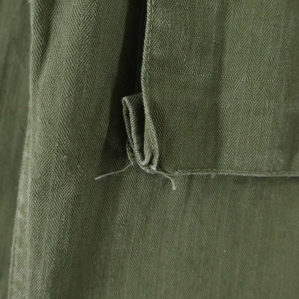 VINTAGE(ヴィンテージ) 40S U.S. ARMY M-43 HBT MILITARY JACKET ヘリンボーンツイル 長袖シャツ ミリタリー ジャケット カーキ
