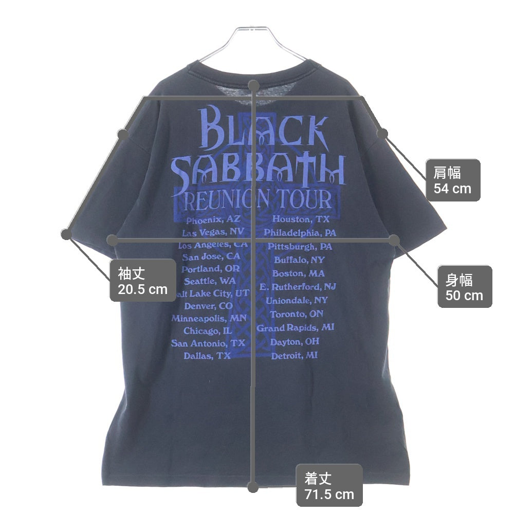 VINTAGE(ヴィンテージ) 90s BLACK SABBATH REUNION TOUR ブラックサバス 半袖プリントTシャツ カットソー ブラック