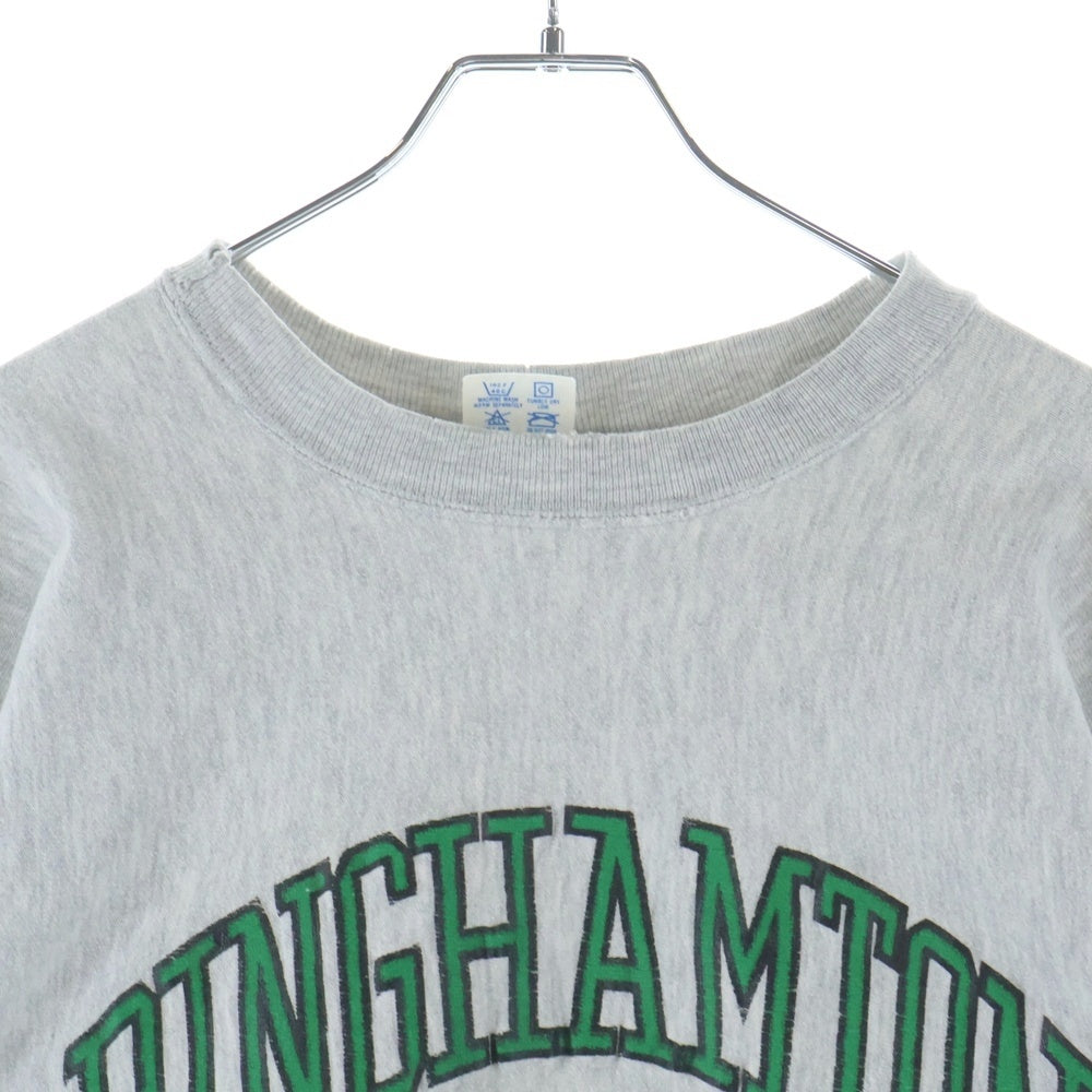 CHAMPION(チャンピオン) 80S REVERSE WEAVE RINGHAMTON トリコタグ リバースウィーブ フロントプリント トレーナー スウェット グレー