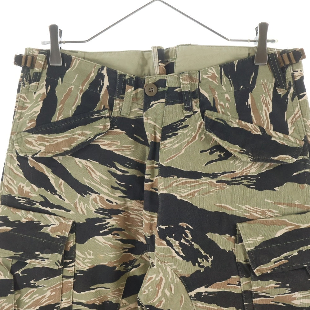 COMME des GARCONS(コムデギャルソン) 11AW Camo Cotton Drop Crotch Casual Pants 迷彩柄 タガーカモ ジョガーカジュアルパンツ カーキ